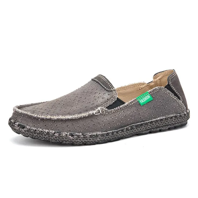 New Men Canvas Shoes Fashion Men Casual Shoes Comfortable Breathable Men Loafers Outdoor Slip On Shoes For Male Chaussure Homme