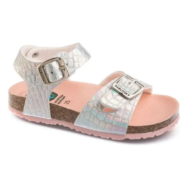 Pablosky Girls Sandal 423750 Marcurio Plata/Grabado Coco