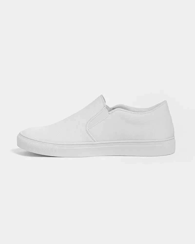 Pale White Slip-On Canvas Sneakers | Men's | White | C0M0Y0K0