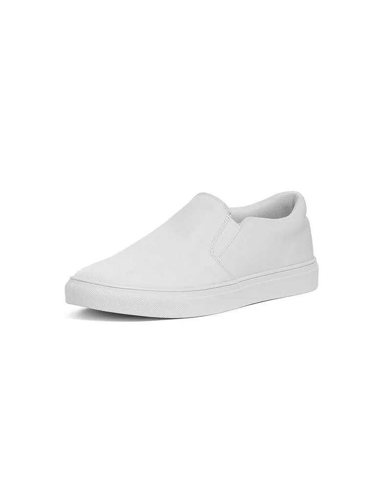 Pale White Slip-On Canvas Sneakers | Men's | White | C0M0Y0K0