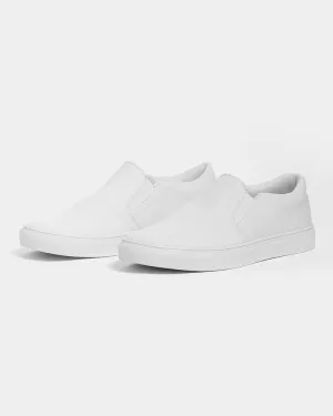 Pale White Slip-On Canvas Sneakers | Men's | White | C0M0Y0K0