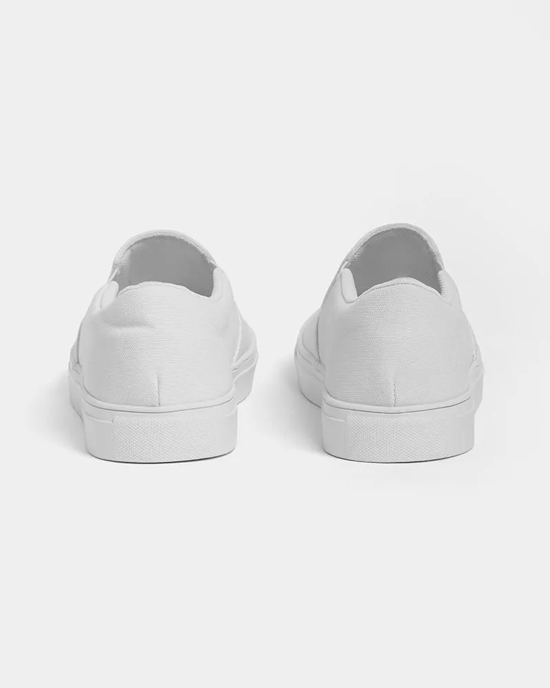 Pale White Slip-On Canvas Sneakers | Men's | White | C0M0Y0K0