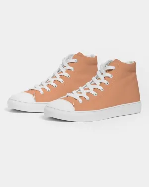 Pastel Orange Men's High-top Canvas Sneakers | Men's | Bright Pastel Orange | C0M45Y60K0