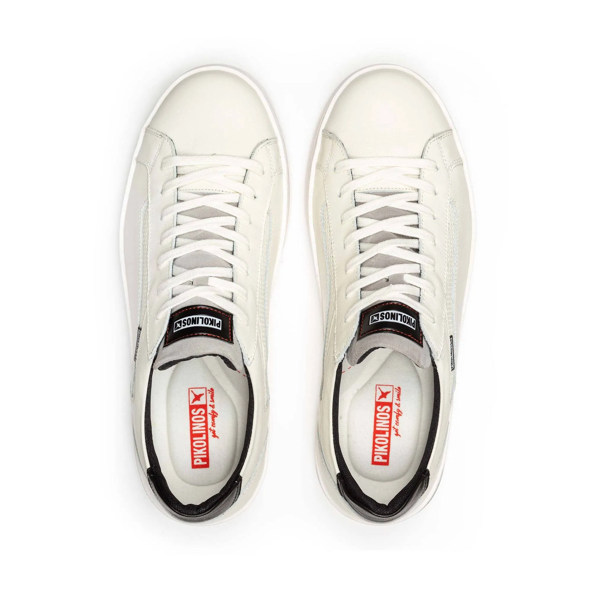 Pikolinos Xativa M1k-6307c2 Men's Laces Basic Punched Trainers Sneakers in Off White