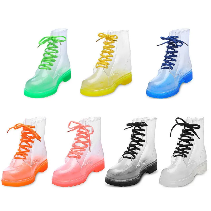 Rain Boots Fashion Candy Color Soles