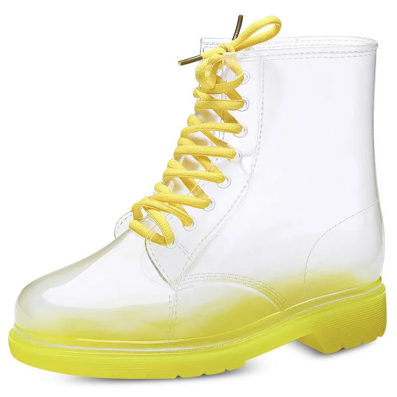 Rain Boots Fashion Candy Color Soles