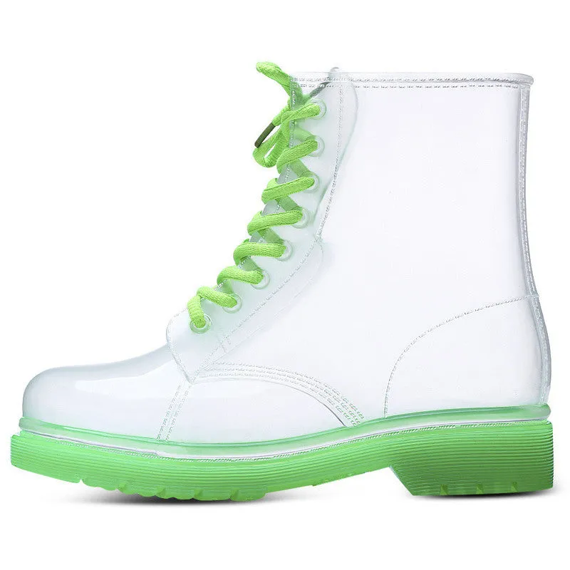 Rain Boots Fashion Candy Color Soles
