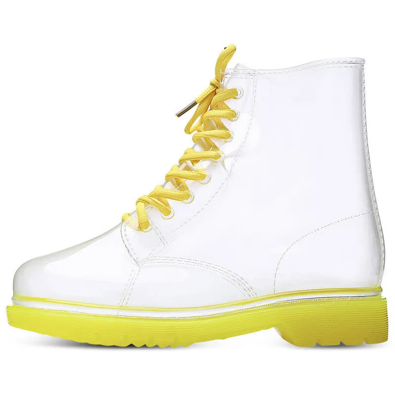 Rain Boots Fashion Candy Color Soles