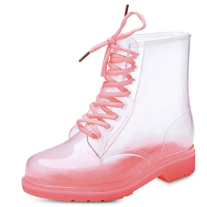 Rain Boots Fashion Candy Color Soles