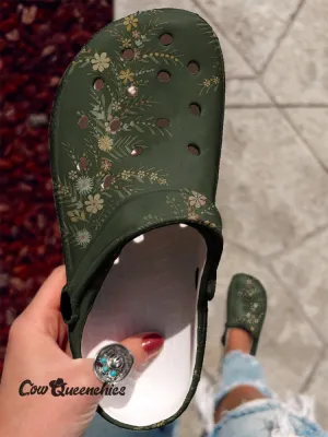 Simple Floral Printed Casual Slippers