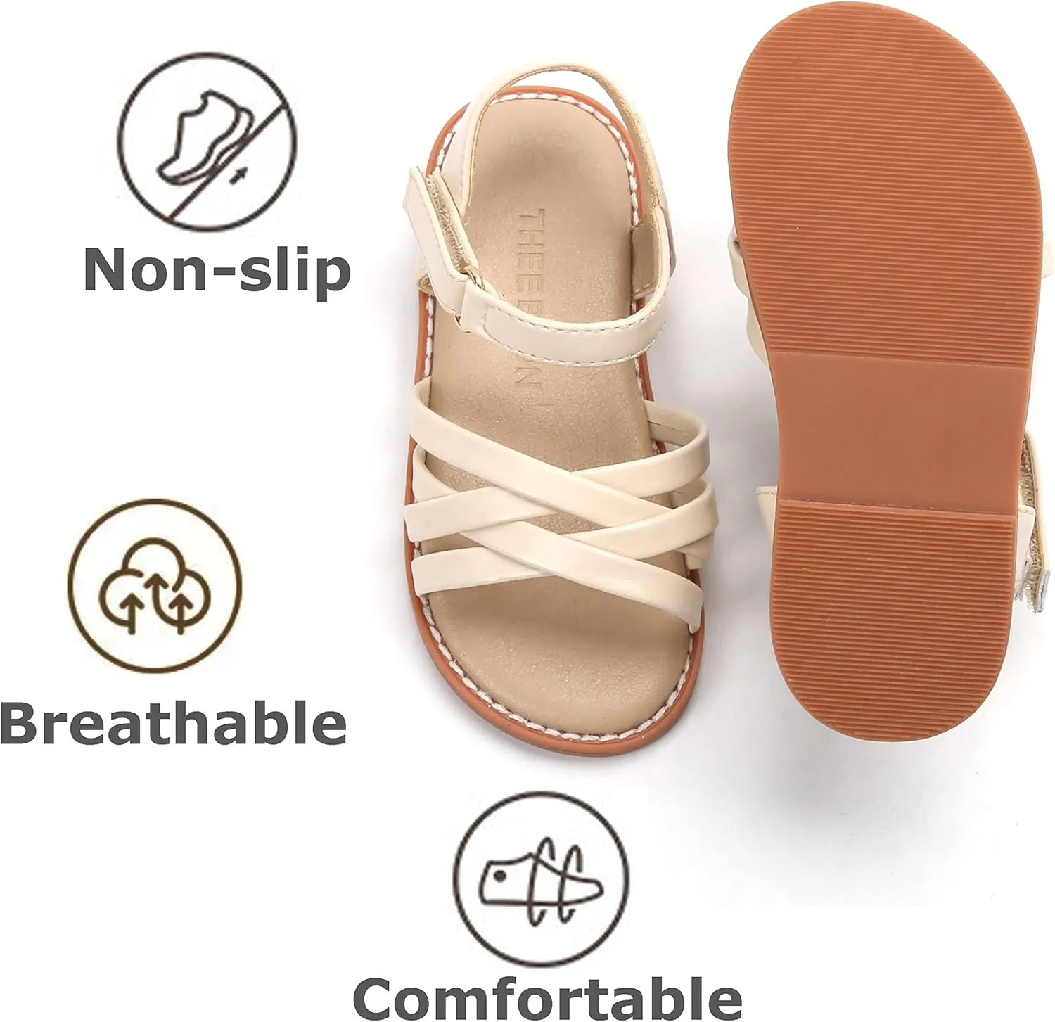 THEE BRON Toddler Girl Dress Sandals Sandalias para Nias