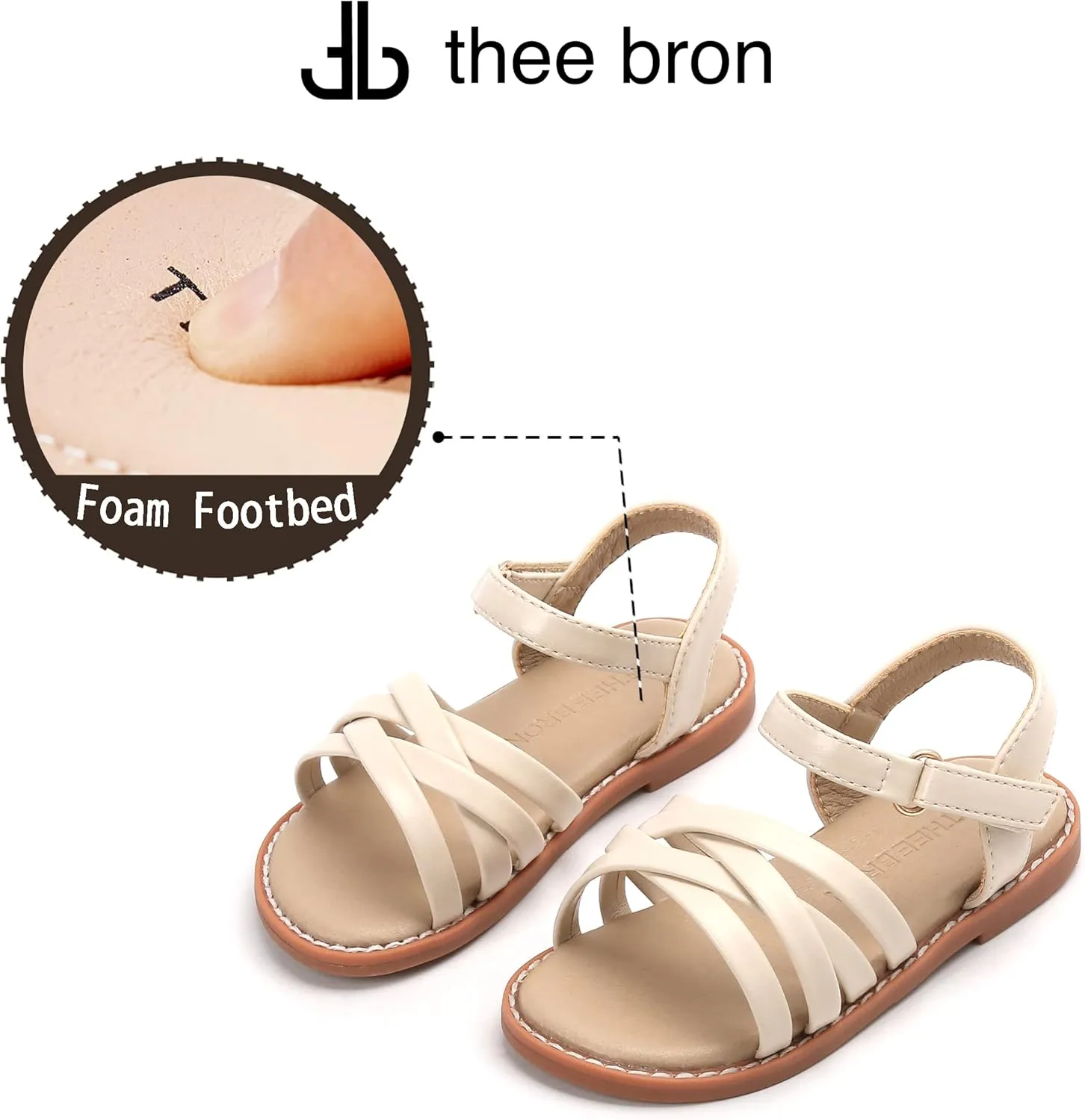 THEE BRON Toddler Girl Dress Sandals Sandalias para Nias