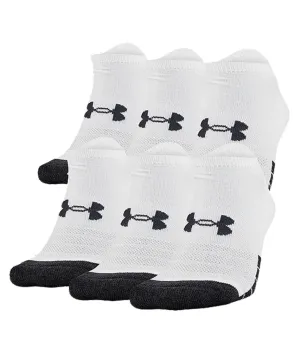 UNDER ARMOUR MEN'S PERFORM TECH NO SHOW 6 PACK - WHITE