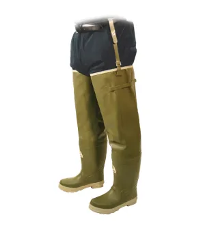 Wader Boots - Acton Green Prairie Hip, 33" Insulated Rubber Wader Boots, A4130-15