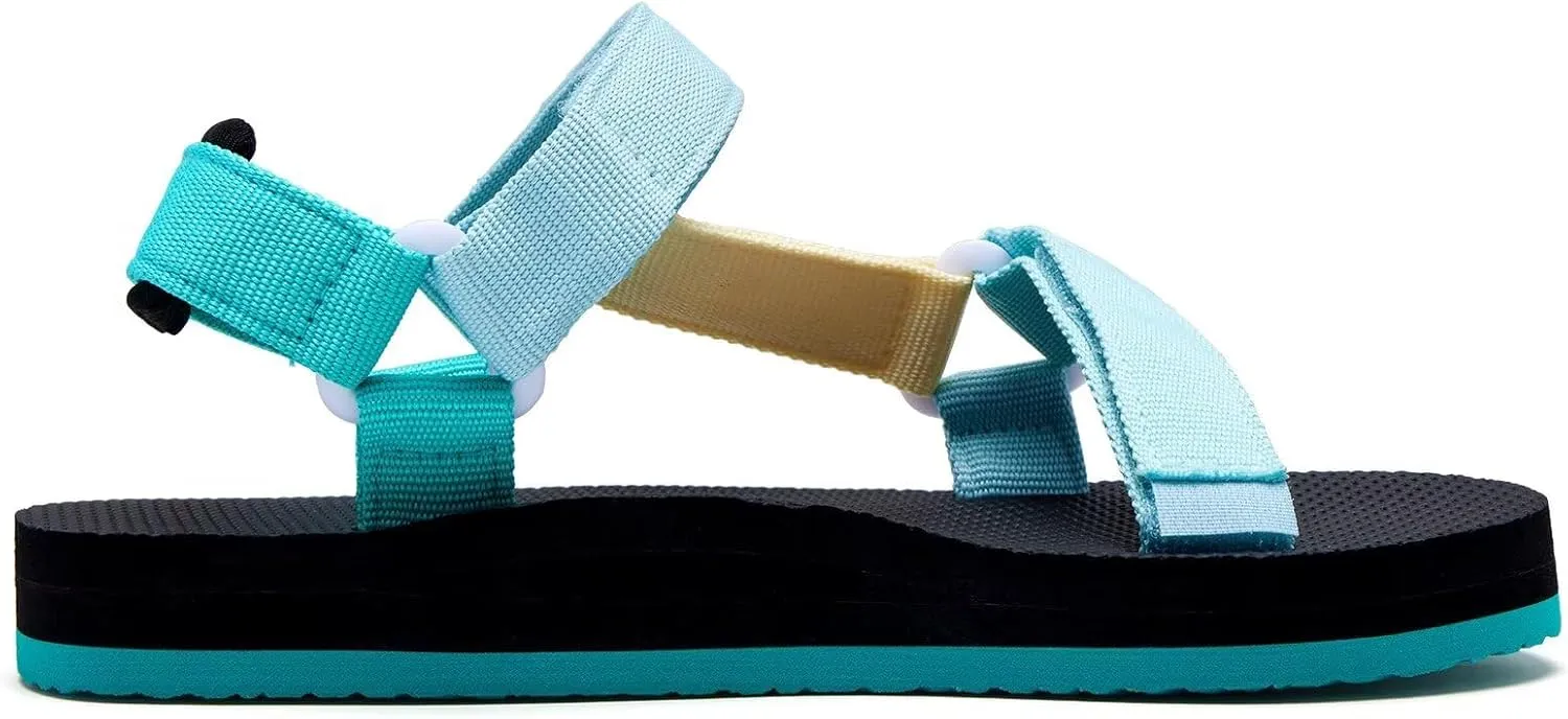 WateLves Kids Sandals Boys Girls Lightweight Non-slip Athletic Sandals with Adjustable Webbing for Hiking Walking Beach Water Sports