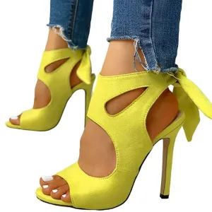 Womens Ankle Strap Peep Toe High Heel Shoes