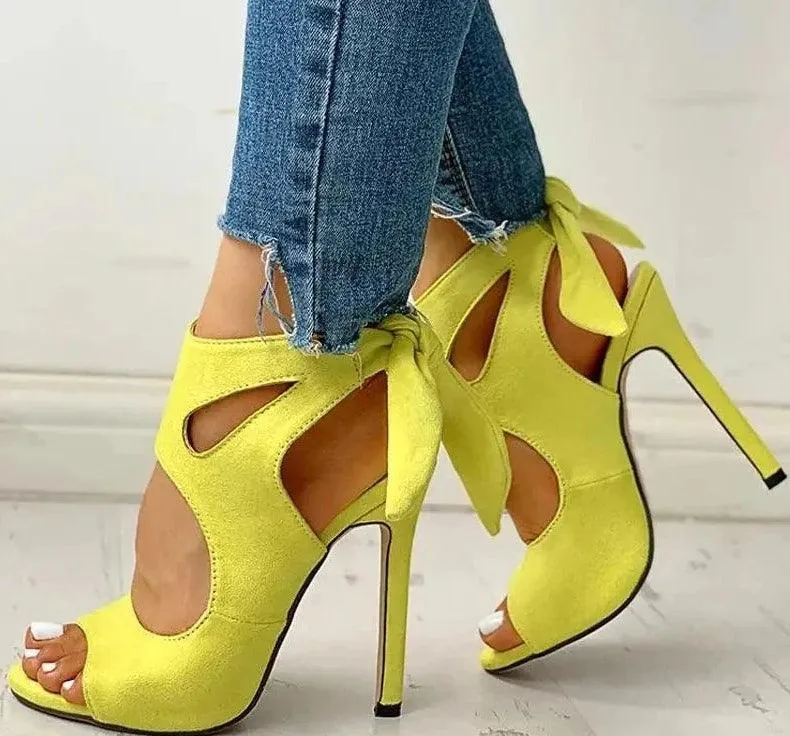 Womens Ankle Strap Peep Toe High Heel Shoes