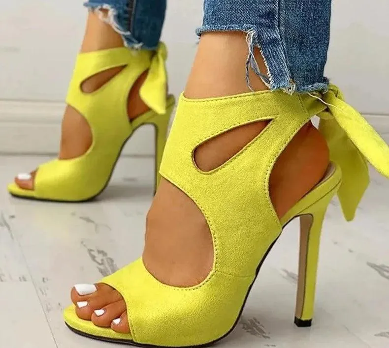 Womens Ankle Strap Peep Toe High Heel Shoes