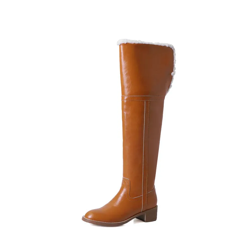 Womens Leather Winter Boots