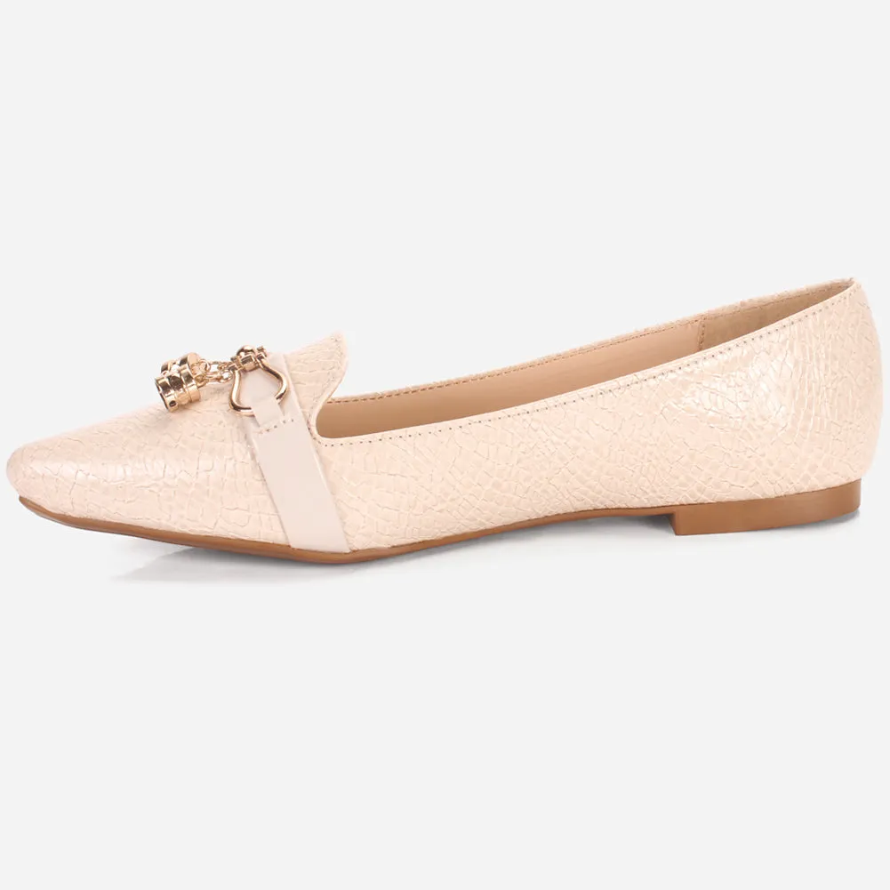 Women's "POLLI" Pointed Toe Slip On Flat Pumps